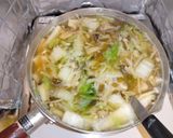 白菜・海老・キノコのかき玉中華スープ作り方3写真