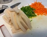 れんこん（縦切り）のきんぴら。作り方1写真