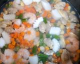 簡単ランチ！爽やかクラムチャウダーうどん作り方3写真