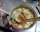 サツマイモや大根の根菜味噌汁作り方4写真