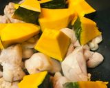 鶏肉とカボチャのあまから煮作り方2写真