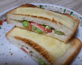 枝豆とハムのポケットトーストサンド作り方6写真