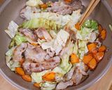 豚バラキャベツの⭐ご飯がもりもり進むお味噌汁🤩🍚作り方5写真