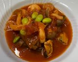 冷凍エビと冷凍ムール貝のトマト煮込み作り方5写真