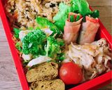 お弁当にベーコンのほうれん草&カニカマ巻作り方8写真