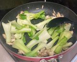 ちんげん菜と舞茸のバター炒め作り方3写真