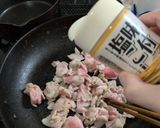小松菜と豚バラのふわたま中華丼作り方3写真