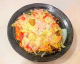 簡単ヘルシー！ハムチー玉子のキャベツ焼き作り方3写真