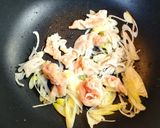 かつお菜の塩レモン焼きそば　赤山椒の香り作り方5写真