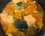厚揚げとかぼちゃ・ほうれん草の白だし煮作り方3写真