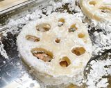 材料3つ❁⃘れんこんのツナねぎ挟み揚げ♬作り方8写真