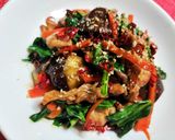 【野菜消費！】豚肉とナス🧧旨酸あん炒め🐼作り方5写真
