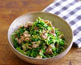 レンジで★ごま油香る！豆苗と豚肉のめんつゆ和え作り方7写真