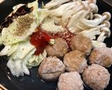 肉団子のチーズ入りケチャップ煮作り方1写真