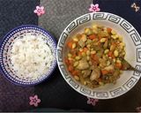 比較的簡単！鶏肉と大豆のカレー風味作り方7写真