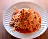 包丁いらずのひき肉もやしとキムチ炒め作り方3写真