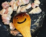 簡単　旬のさつまいもと鶏もも肉のバター甘酢炒め作り方5写真