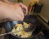 アワビの酒蒸しで作る、鮑バター炒飯作り方7写真