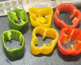 とろ〜りチーズ🧀ピーマンパプリカの肉詰め作り方3写真