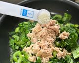 シーチキンと葉物とチーズのオムレツ作り方2写真