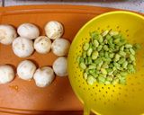 そら豆とマッシュルーム炒め物作り方1写真