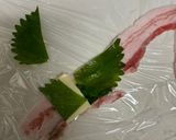 簡単　豚バラの大葉のチーズ巻き作り方1写真
