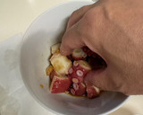 プリっとやわらか♫揚げないタコの唐揚げ作り方2写真