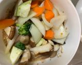 ゴロゴロ野菜と魚肉ソーセージ梅味噌炒煮風作り方11写真