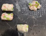 はんぺんカニカマのライスペーパー包み焼き作り方2写真