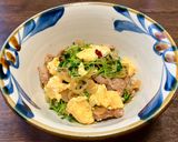 豚ひき肉と豆苗と卵の中華炒め作り方10写真