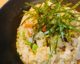 野菜サラダのオイスターソースチャーハン作り方3写真