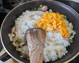 長ネギの青い部分とベーコンの卵チャーハン作り方4写真