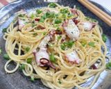 プリプリ旨い！タコと大葉の和風ペペロンチーノ🍝作り方8写真