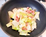 ハワイのパブ風カリカリベーコンとキャベツの炒め物作り方7写真