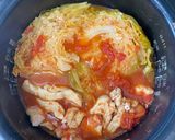 炊飯器で簡単！鶏胸肉とキャベツのトマト煮作り方3写真