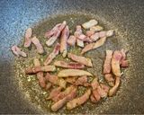揚げ玉ねぎ＆そら豆とパンチェッタのパスタ作り方6写真