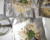 キノコ魚タラのホイル焼き♪簡単大葉ソース作り方7写真