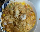 レンジ簡単洋風梅スンドゥブ味炒飯弁当作り方11写真