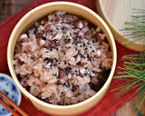 お祝いのお膳にお赤飯作り方5写真