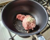 夏の夕飯！豚ひき肉とピーマンだけの肉詰め作り方2写真