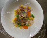 レンジ簡単クリーミー中華丼味炒飯弁当作り方3写真
