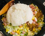 カレーピラフミニ目玉焼き乗せ●夏休みご飯作り方10写真