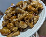 さつまいもとレンコンと鶏肉の甘酢炒め作り方6写真