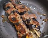 トースターde挽肉と茄子のトルネード焼き作り方7写真