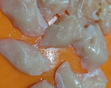 鶏ささみ肉のカレー風味炒め作り方1写真