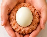 半熟スコッチエッグ風ミートボール作り方4写真