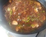 ねぎとしいたけと合挽き肉のあんかけうどん作り方7写真