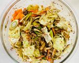 ワンボールレンジ、ごま味噌焼きうどん！作り方2写真
