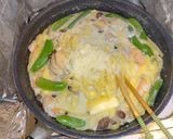 海老スナップエンドウレモンクリームパスタ作り方5写真
