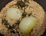 玉ねぎと糸切り昆布の炊き込みご飯作り方2写真
